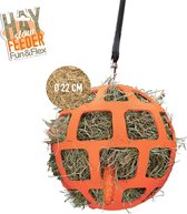 Hay Slowfeeder Fun and Flex - Balle à Friandises - Slow Eating - Jouet pour Cheval - Equipement d'Ecurie - Contre l'Ennui - 22CM Orange