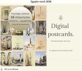 Egypte rond 1838 | 16 digitaal postcards 10x15cm | Makkelijk downloaden, printen en decoreren.