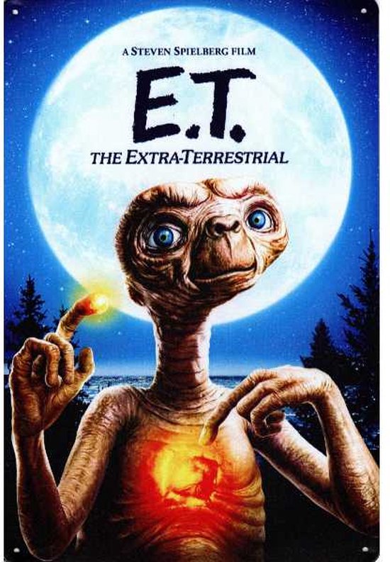Metalen Wandbord Film E.T. Extra Terrestrial - 20 x 30 cm