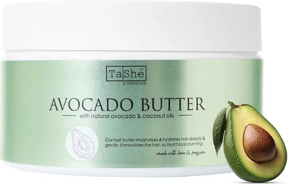TaShe Professional - AVOCADO HAIR BUTTER - Intens Voedend & Reconstructie Haar Masker - 300 ml