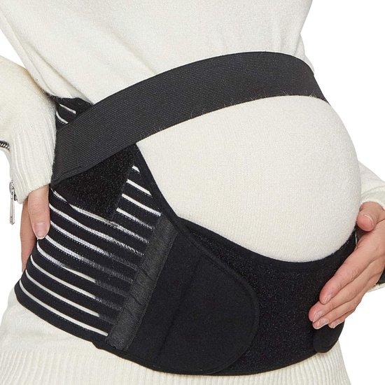 - Ceinture de maternité, soutien de grossesse pour la taille/dos/abdomen, orthèse abdominale - Zwart - L