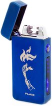 Stormaansteker - Elektrische Aansteker Het ideale Cadeau voor Mannen - Tieners - Jongens - Vuurwerk - Flam - In cadeauverpakking - Blauw