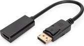 ASSMANN DisplayPort grafische adapterkabel, DP naar HDMI type A, Full HD 60Hz, 1920 x 1080 pixels, zwart