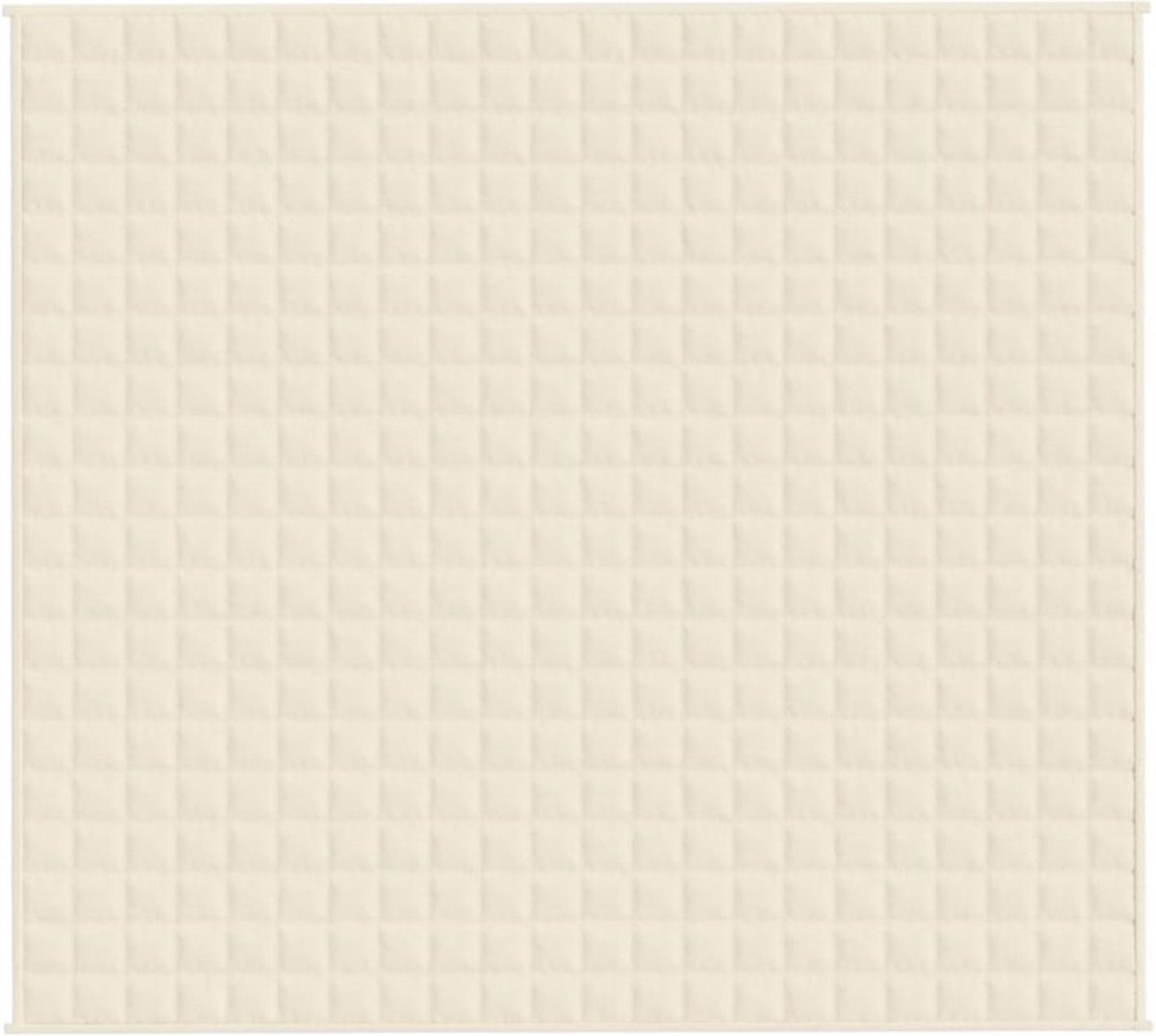 vidaXL - Verzwaringsdeken - 200x225 - cm - 9 - kg - stof - lichtcrèmekleurig