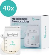 Baboa® - Moedermelk Bewaarzakjes - 40 stuks - Borstvoeding zakjes - BPA Vrij - 220ML - Dubbele sluiting - Schenktuit