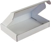 10 x Witte Standaard Brievenbusdozen Formaat A5 - 22x15,5x3 Cm / postdozen / verzenddozen / Platte dozen voor brievenbus met bovenklep / Verzenddoosje