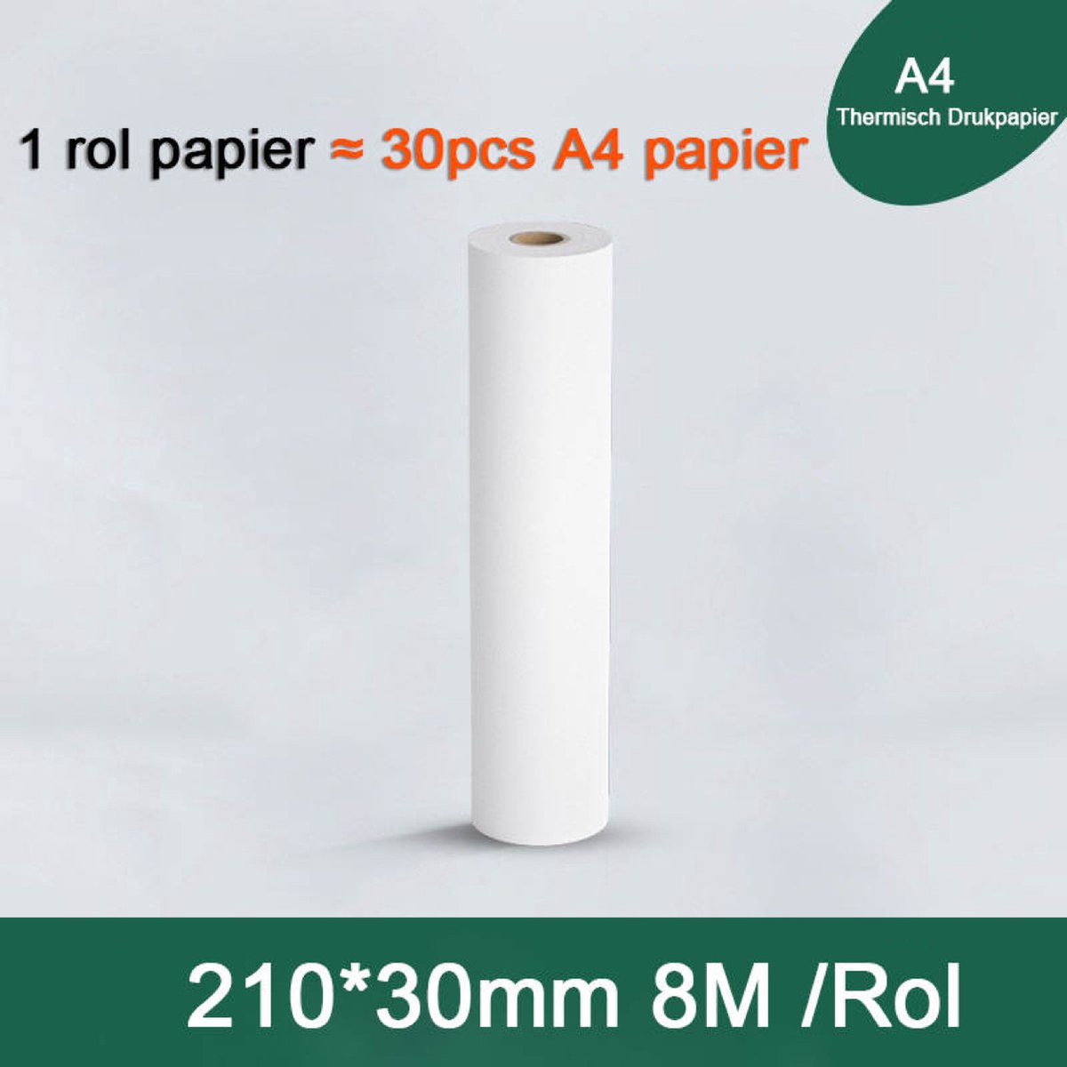 A4 Papierrollen - Mini Printer - Thermische Papierrollen - Printpapier - 3 STUKS - 90 vellen papier — afbeelding 2