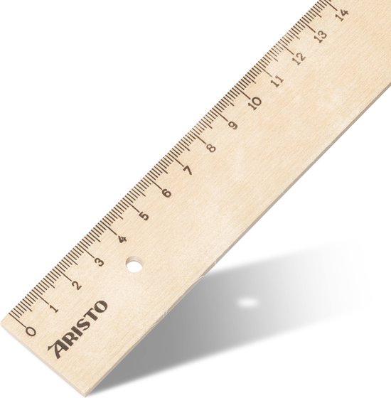 Aristo liniaal - 30cm - hout - met metaalinleg - AR-23330 - Aristo