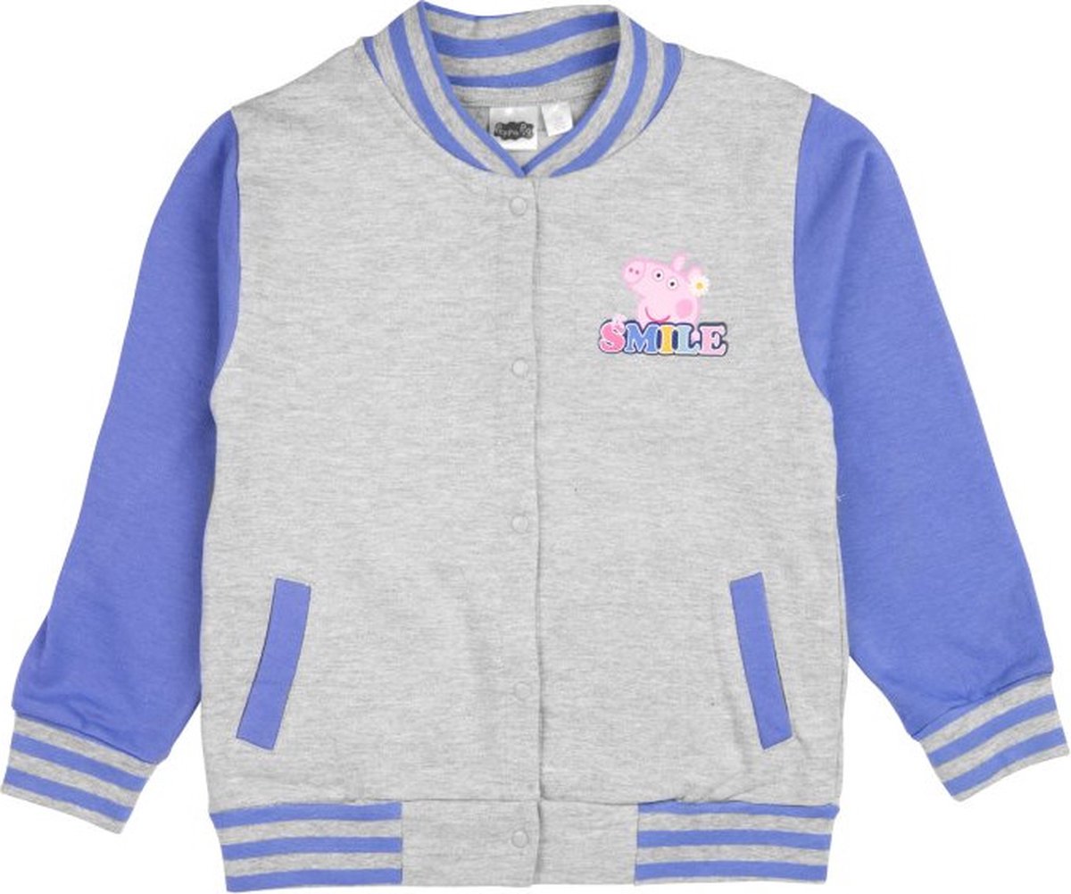 Peppa Pig College Vest - Friends for Ever - Lila / Grijs - Maat 110/116