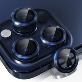 Casemania Camera Lens Glas Geschikt voor Apple iPhone 15 Pro - Gehard Glas Camera Protector - Blauw