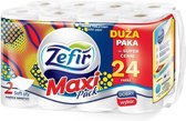 Zefir Maxi pack Papier Toilette 72 Rouleaux 2 couches 18 mètres par rouleau