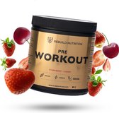 Rebuild Nutrition Pre-Workout - Pre Workout Per Scoop 400 mg Cafeïne - Preworkout Haal Het Maximale Uit Je Trainingen - Energy Drink - Aardbei Kers smaak - 30 doseringen - 300 gram