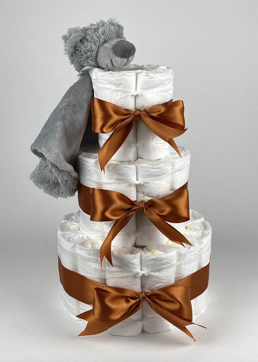 Goedkoopste Chouette-Chouette | Luiertaart Neutraal | Kraamcadeau | Geboorte Jongen Meisje | Babyshower | Tuttle Beer Brice Koper