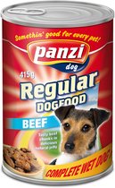 Panzi Regular - Hondenvoer - Blikvoer - Natvoer hond - Adult - Rund - 10 x 415g