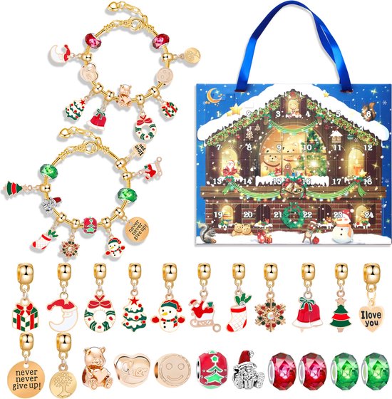 HoliGifts Adventskalender 2024 - Adventskalender Sieraden - 24 Unieke Sieraden - Kerstcadeau - Sinterklaascadeau