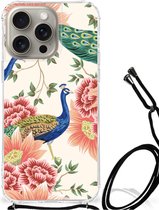 Case Anti-shock Geschikt voor iPhone 15 Pro Max Pink Peacock