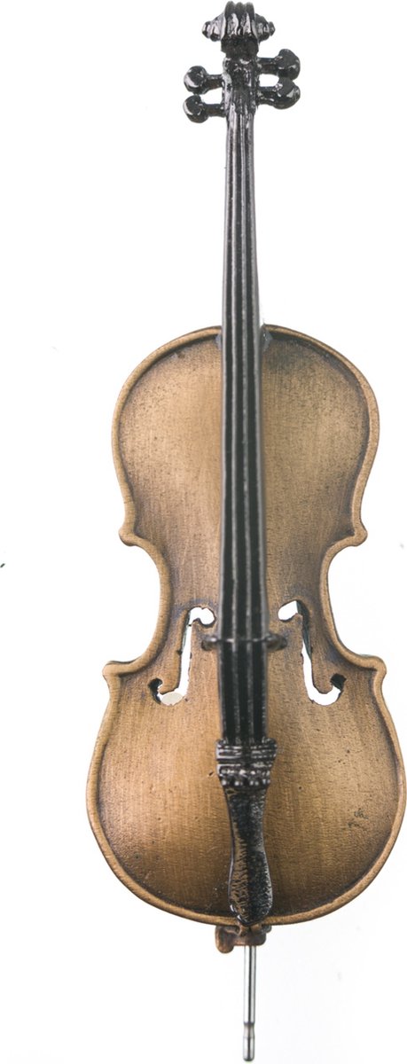 Music Gifts - Speldje cello in 3-D verbronsd