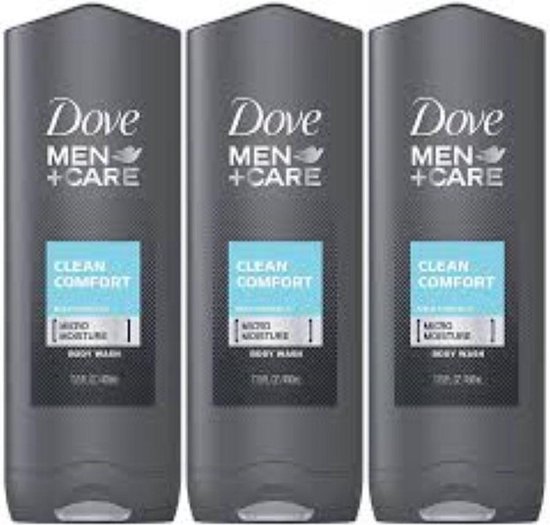 Dove Men+Care Clean Comfort Douchegel / Body & Facewash - 3 x 250 ml