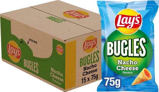 Foto: Lay s bugles nacho cheese chips 15 x 75 gram