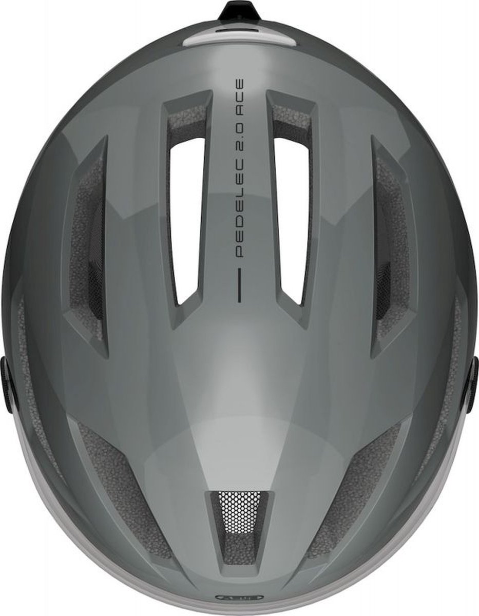 ABUS Pedelec 2.0 ACE Fietshelm – Race grey – Maat L (56-62 cm) NTA gekeurd – Geschikt voor high speed e-bikes en snorfietsen