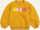 Honny sweater 46 Gold glitter sweat with artwork Yellow: 122/7yr