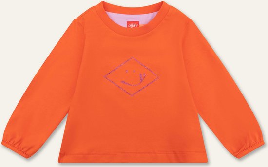 Tempo l.sl. T-shirt 17 Solid with artwork Oilily Smiley Logo Orange: 80/12m
