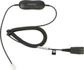 Smartcord Jabra GN1200 enroulé pour connecter des casques filaires à un téléphone de bureau
