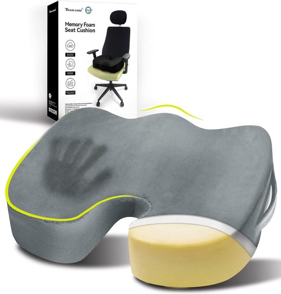 Coussin de siège orthopédique épais pour coccyx, coussin de siège  ergonomique en