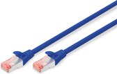 Câble patch DIGITUS Cat6 S / FTP 2xRJ45 2.0m sac plastique blindé bleu