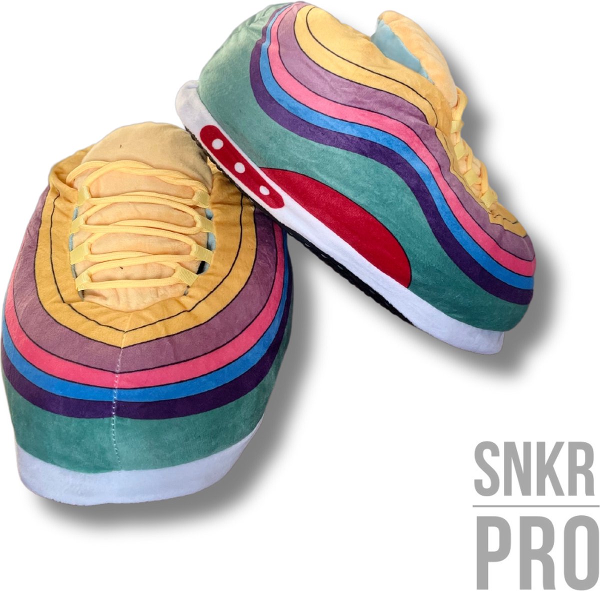 Sneaker Sloffen/ Sneaker Pantoffels/ Regenboog/ Maat 36-43/ SNKR-PRO/ One Size/ Jordan Sloffen/ Jordan Pantoffels