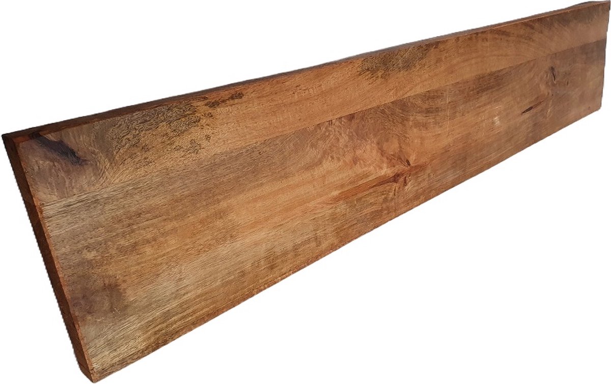 Wandplank Mangohout | 100x19cm | muurplank | Plank aan de Muur | Industrieel | Boekenplank | Loft | Landelijk | Mango