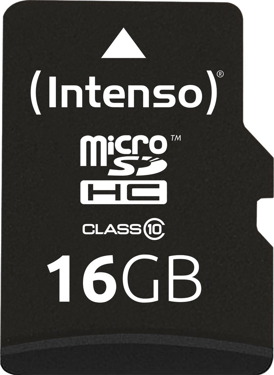 (Intenso) 16 GB MicroSDHC geheugenkaart - Class 10 - 16GB - met SD adapter