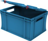 Boîte avec couvercle 400 x 300 x 240 mm bleu