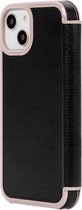 Kate Spade New York Folio Case for iPhone 13 - Black/Pale Vellum Border/Pale Vellum Logo