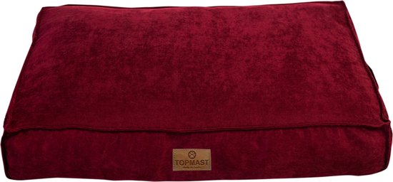 Topmast Velours Soft Serie - Hondenkussen - Bordeaux - Maat M -76 x 56 cm - Hondenbed - Hondenkussens - Honden Ligbed