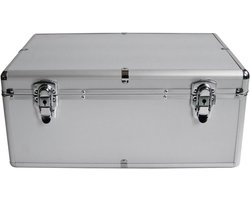MediaRange CD-koffer 500 CD's/DVD's/Blu-rays Aluminium Zilver 1 stuk(s) (b x h x d) 447 x 180 x 300 mm BOX77