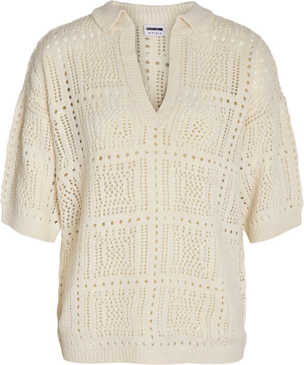 Noisy may Trui Nmharper S/s Polo Neck Knit 27026132 Pearled Ivory Dames Maat - XL
