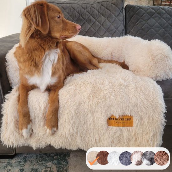 By Cee Cee - Origineel Hondendeken Bank – Hondenkleed Bank - Hondenmand - Premium - Volledig Afritsbaar - Beige - Maat XL