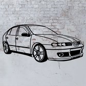 RS Creations - Volkswagen Seat Leon 50cm - Muurdecoratie - Oldtimers - Auto's - Seat - Cadeau - Mancave