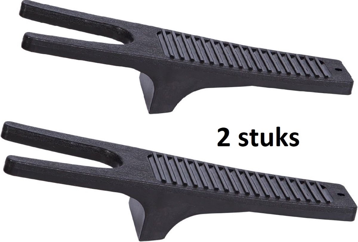 Relaxpets 2-Pack Laarzenknecht met Hielbescherming en Rubberen Voetveger - Gemakkelijk Uittrekken - Duurzaam - Zwart