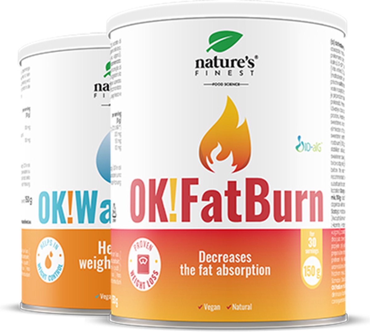 Goedkoopste Nature's Finest OK!FatBurn OK!WaterOut - Vetverbranding - Detoxkuur - Gewichtsverlies - Vochtbalans - Natuurlijk afslanken - Zonder suiker - Vegan - Immuunsysteem versterken - Energie boost