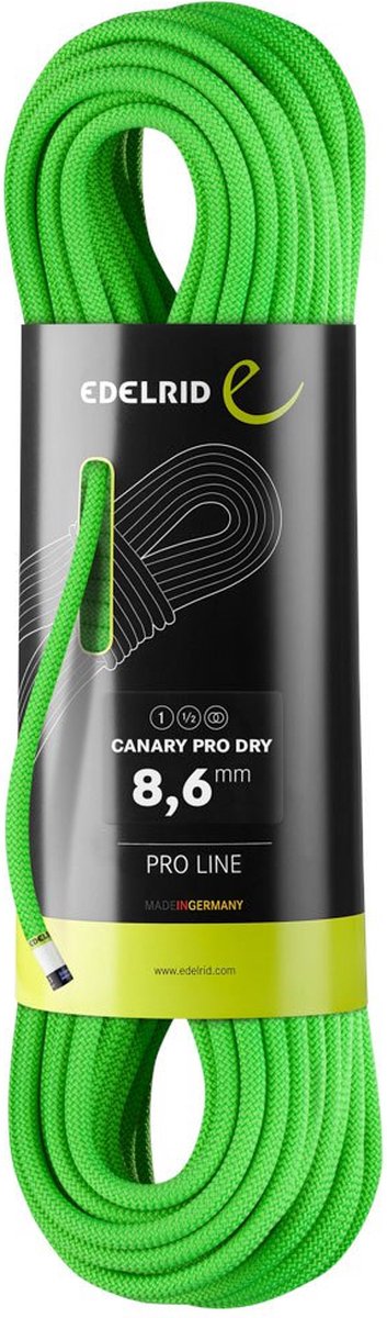 Edelrid Canary Pro Dry 8.6 Mm Touw Groen 30 m