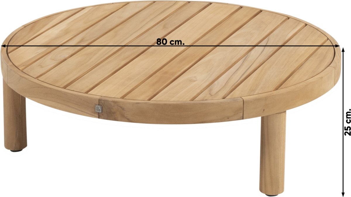 4 Seasons Outdoor Finn table basse teck Ø80 cm