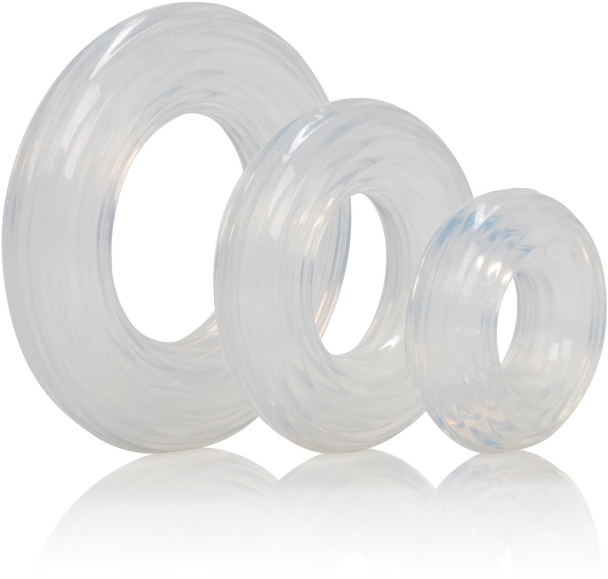 CalExotics - Premium Silicone Ring Set - Rings Transparant