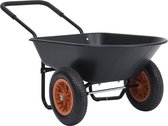 Bol.com vidaXL-Kruiwagen-100-kg-78-L-zwart-en-oranje aanbieding