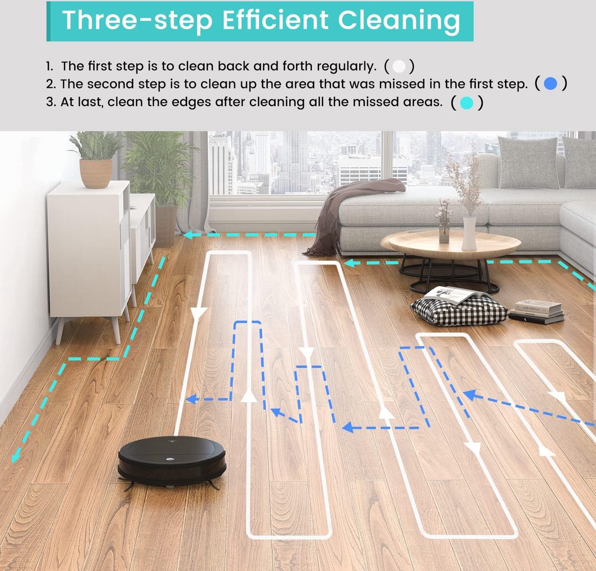 Lefant 2-in-1 Robotstofzuiger met Mopfunctie 2200Pa Suction - afbeelding 3