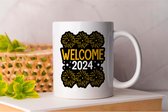 Mok Welcome 2024 - HappyNewYear - Gift - Cadeau - NewYearsEve - CheersToANewYear - NewBeginnings - WishesForTheNewYear - GelukkigNieuwjaar - Oudjaar - ProostOpEenNieuwJaar - NieuweStart
