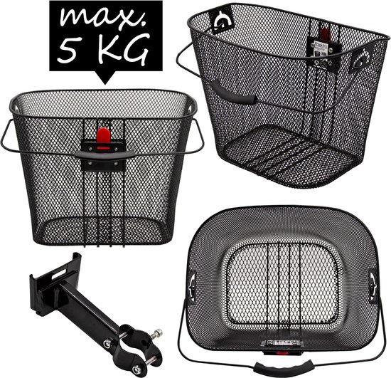 Fietsmand | New Looxs (19 liter, Smartlock, Afneembaar, Zwart