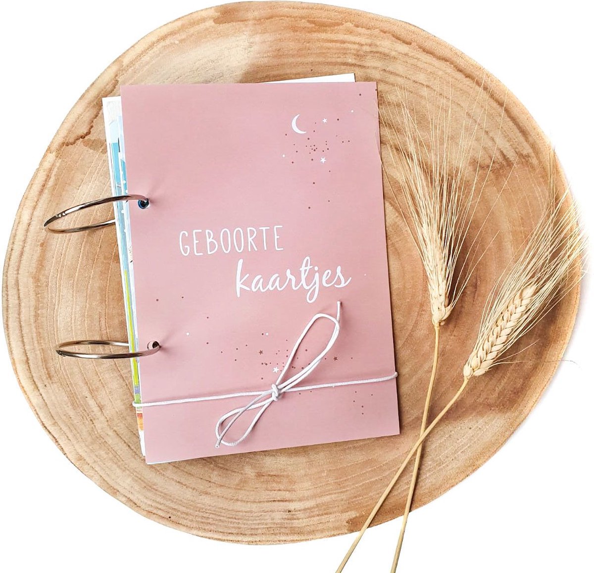 Fien & Feau Bewaarbundel geboortekaartjes - Roze heelal - A5 — cadeau in Wonen & Interieur - foto 3