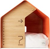 vidaXL Kattenhuis 41x50x50 cm massief grenenhout wit, kattenhuis binnen, kattenmeubels, kattenhut, kattentoren, kattenhuis voor binnen